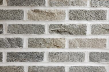 Closeup of Steel Quartz Stone Brick Thin Brick Product