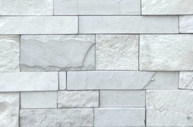 Close-up of arctic precision edge manufactured stone veneer H-series Commercial offering by Hedberg Home