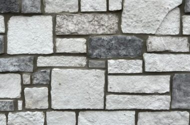 Close-up of harbor charleston cobble manufactured stone veneer H-series Commercial offering by Hedberg Home