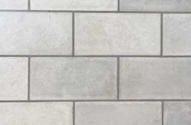 Close-up of Limestone Biltmore Smooth Manufactured Stone Panels