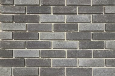 Close-up of midnight run valor manufactured thin brick