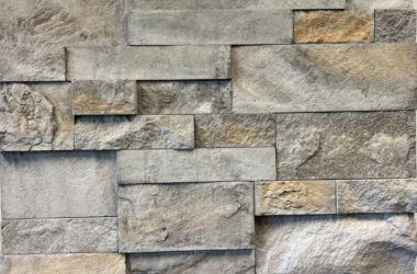 Close-up of napa valley precision edge manufactured stone veneer H-series Commercial offering by Hedberg Home