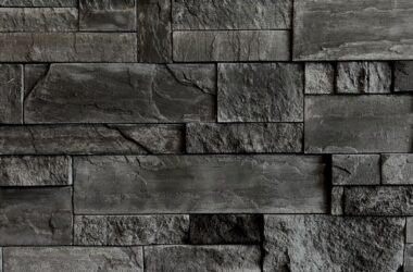 Close-up of onyx precision edge manufactured stone veneer H-series Commercial offering by Hedberg Home