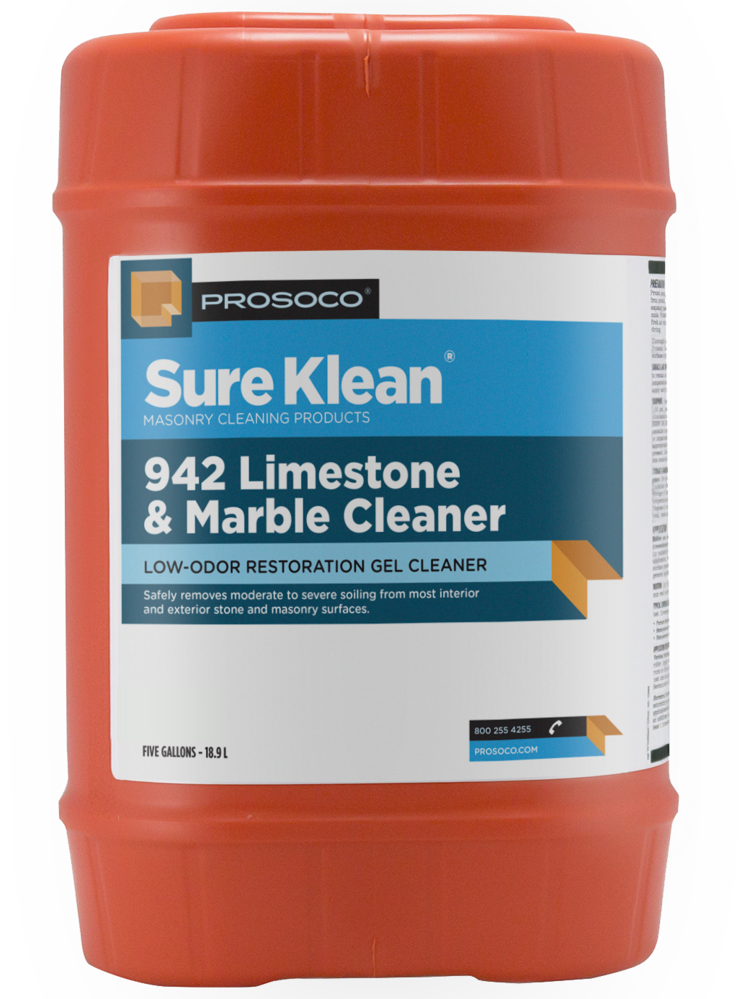 Limestone and marble cleaner