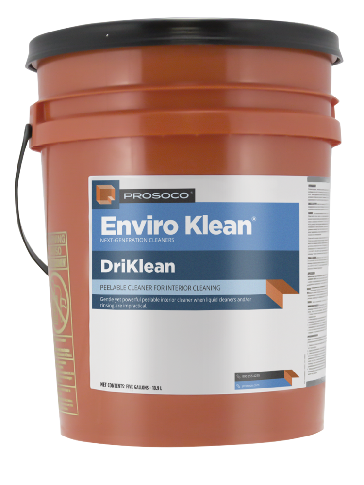 Enviro Klean DriKlean peelable cleaner for interior cleaning