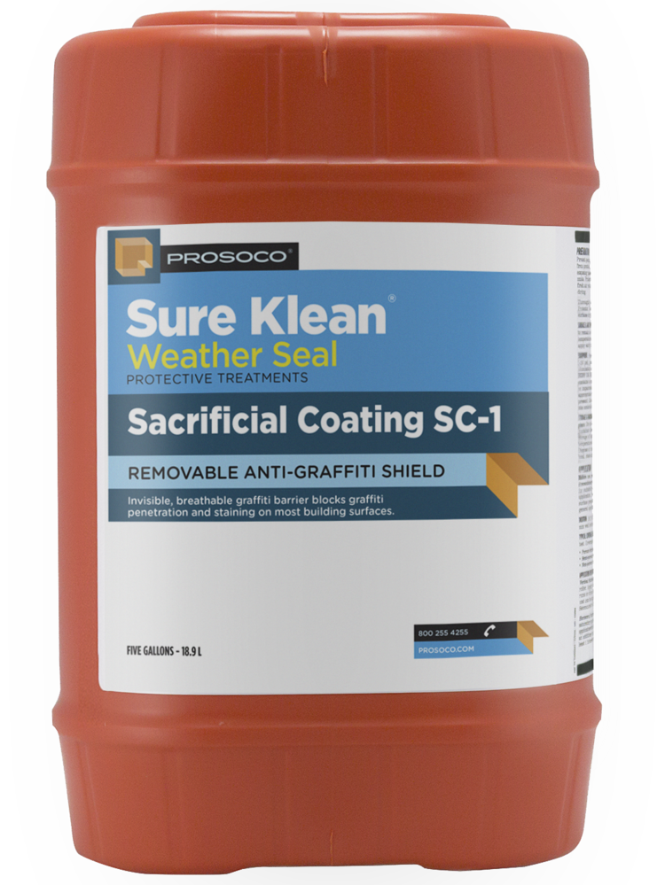 Sure Kleam Sacrificial Coating SC-1 removable anti-graffiti shield