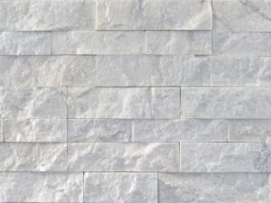 Closeup of Slim Line Series White Mist SL natural stone wall panel product