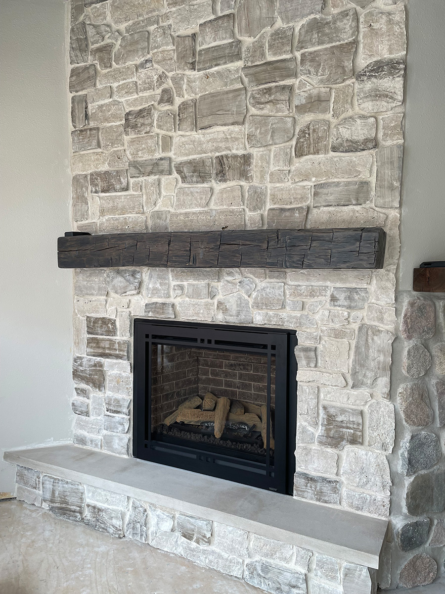 Door County Farmhouse stone veneer - only at Hedberg Home